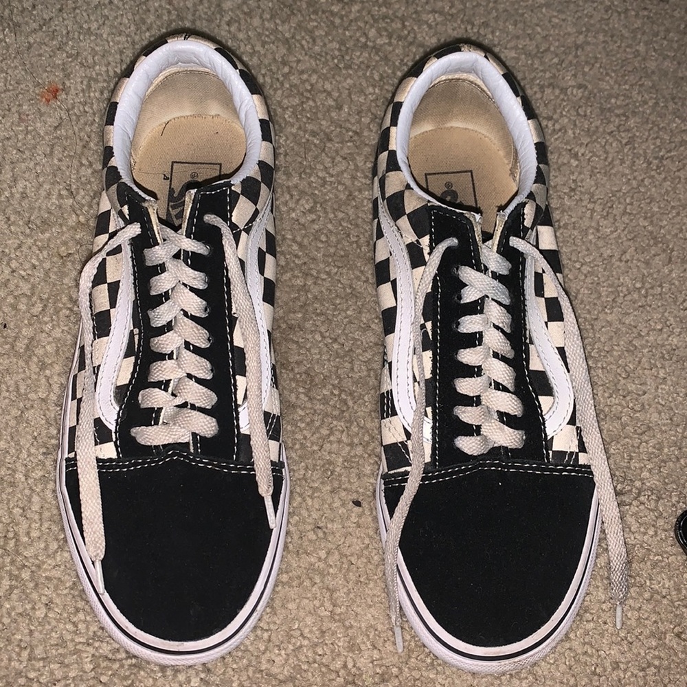 Black & white checker Vans